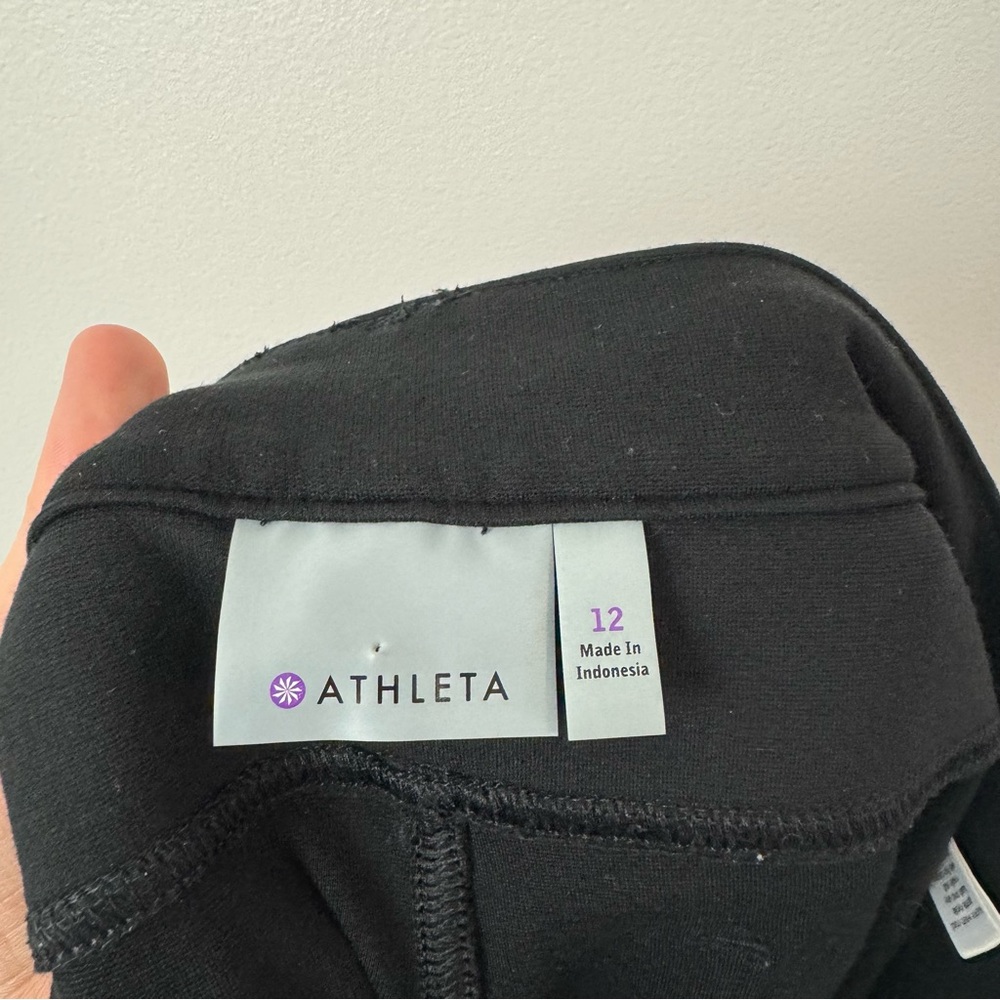 Athleta Black Skinny Ponte Stretch Knit Pants Size 12 - Picture 8 of 10